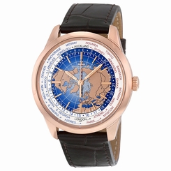 Jaeger LeCoultre Geophysic Universal Time Automatic Blue Lacquer Dial 18kt Pink