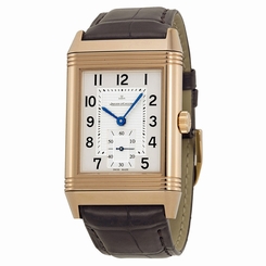 Jaeger LeCoultre Reverso Grande Classique 976 Silver Dial Brown Leather Mens