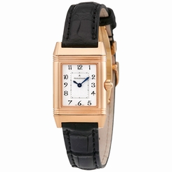 Jaeger LeCoultre Silver and Black 18kt Rose Gold Ladies Watch Q2662420