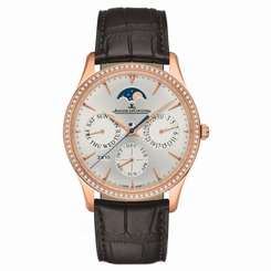 JAEGER LECOULTRE WOMEN'S MASTER 39MM LEATHER BAND AUTOMATIC WATCH Q1302501