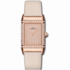 JAEGER LECOULTRE WOMEN'S REVERSO PINK SATIN BAND MECHANICAL WATCH Q2562407