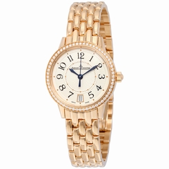 Jaeger LeCoultre Rendez-Vous Date Automatic Silver Dial 18kt Rose Gold Ladies