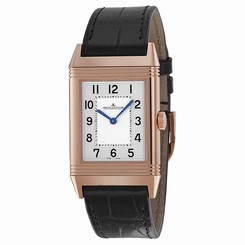 Jaeger LeCoultre Grande Reverso Ultra Thin Silver Dial Leather Watch Q2782520 7630007133338