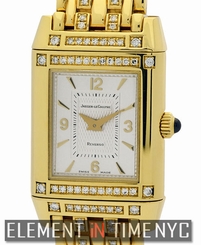 Jaeger-LeCoultre Reverso Florale 18k Yellow Gold With Diamonds 21mm Silver Dial