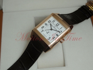 Jaeger LeCoultre Reverso Squadra Hometime AM/PM Rose Gold Silver Dial Q7002420