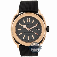 Jean Richard Terrascope LE 60500 Auto 44mm Rose Gold Mens Strap Watch Date