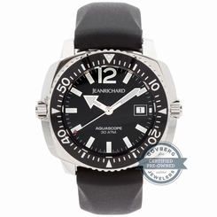 Jean Richard Aquascope 60140-11-61C-ACHD Auto 44mm Steel Mens Strap Watch Date