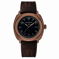 Jeanrichard 60320-11-653-FKBA Mens Black Dial Automatic Watch with Rubber Strap