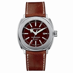 Jeanrichard 60500-11-B01-HDP0 Mens Brown Dial Automatic Watch with Leather Strap