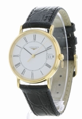 Longines Presence 30mm Steel/Leather Quartz Men's Watch L4.320.2.11.2