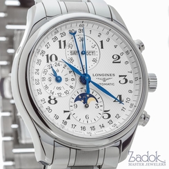 Longines Master Collection Chronograph 42mm Automatic Triple Date Watch Steel 7612356174781