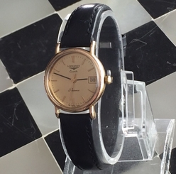 Longines Presence 152 Swiss 7230 Black Italian Leather Ladies Watch