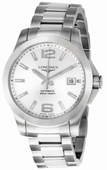 Longines L36764766 / L3.676.4.76.6 Conquest Silver Dial Men SS Watch New Orig