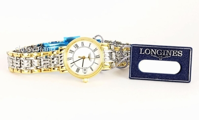 Longines L4.220.2.11.7/L42202117 Presence Two Tone White Dial Women's Watch