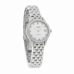 Longines Flagship Ladies Diamond White Dial Swiss Automatic Watch L4.274.4.27.6