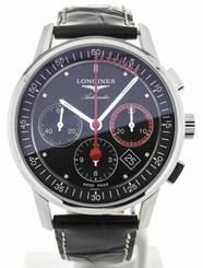 Longines Column Wheel Record Chronograph Men Watch L47544524 L4.754.4.52.4 New