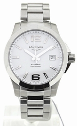 Longines L36764166 / L3.676.4.16.6 Conquest White Dial Men Auto Watch New Orig