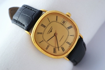 Vintage Longines Mens Roman Numerals Automatic Gold Plated Watch 743