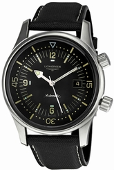 Longines L36744500 / L3.674.4.50.0 Heritage Collection Men's Black Leather Watch 703200164823