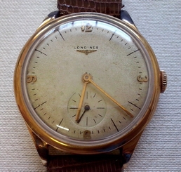 ORIGINAL VINTAGE LONGINES Watch Men's 18K SOLID GOLD MANUAL REF. 6055