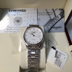 NEW In Box! Longines Master Collection Real Diamond Men Watch Hour~L2.518.4.77.6