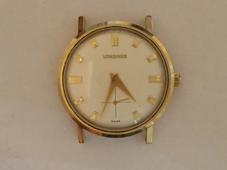 Vintage 1965 Longines Mens 14K Yellow Gold Watch Manual Wind - 01222