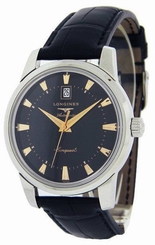 Longines L16454524 / L1.645.4.52.4 Conquest Heritage Auto Men Leather Watch New