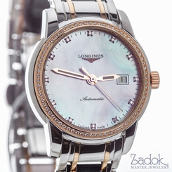 Longines Saint-Imier 30mm Automatic Steel, 18k Rose Gold & Diamond Ladies' Watch
