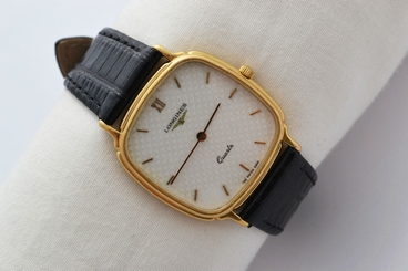 Vintage Longines Gold Plated Quartz Classic Mens Watch 615
