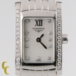 Longines Women's Stainless Steel Dolce Vita Quartz Watch Diamond Dial & Bezel