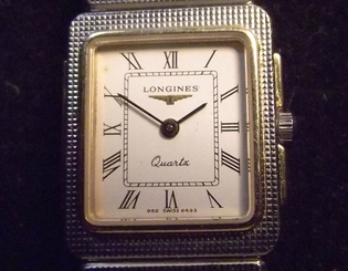 LONGINES SQUARE LADY SIZE - DATE SWISS QUARTZ - ALL S.STEEL