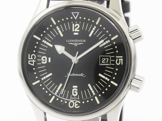 Polished LONGINES Lgend Diver Steel Automatic Mens Watch L3.674.4 (BF112647)