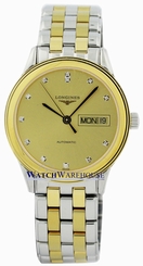 Longines Flagship L47993377 / L4.799.3.37.7 Automatic Men Diamond Date-Day Watch