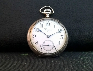 LONGINES STERLING 0.800 SILVER cal.15.25 VINTAGE 1907 RARE SWISS POCKETWATCH.