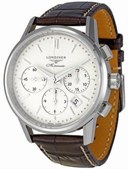 Longines L27494722 / L2.749.4.72.2 Flagship Heritage Chronograph Leather Watch