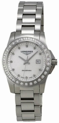 Longines L32580896 / L3.258.0.89.6 Conquest WHT Pearl Diamonds Women Watch New 799456359991