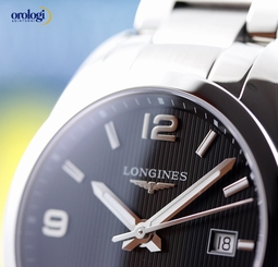 Longines Men's Conquest Classic 40mm Automatic Watch Steel on Steel Black Face 703200179520