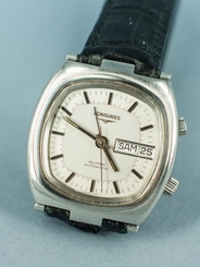 LONGINES AUTOMATIC - ALARM - DAY DATE - TWO CROWNS