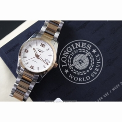 Longines L2.785.5.76.7 Conquest Classic Mens Watch 18K Rose Gold Bez RRP ��248...