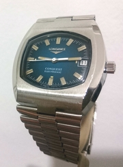 Rare Vintage Longines Conquest Electronic 1521-1 Cal.7212 37mm Green Steel Watch
