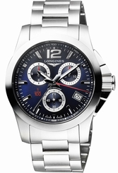 Longines L37004966 / L3.700.4.96.6 Conquest Chronograph Blue Dial Men's Watch 703200185873