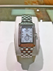 LONGINES L5.155.094 DOLCE VITA BLUE MOP DIAMOND DIAL AND BEZEL LADIES WATCH 703200054957