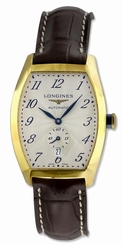 Longines Evidenza Automatic 18k Gold Mens Alligator Strap Watch L2.642.6.73.2