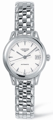 Longines Flagship Automatic White Dial Ladies Watch L4.274.4.12.6/L42744126 7612356127459