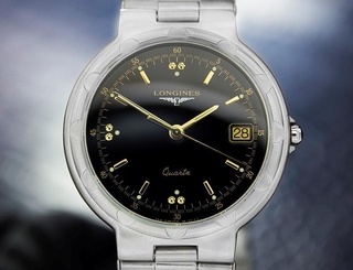 Longines Conquest Mens Swiss Made Stainless Steel c1990 Luxury Dress Watch 6540