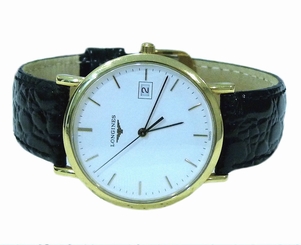 LONGINES PRESENCE 18K YELLOW GOLD UNISEX QUARTZ WATCH L4.777.6