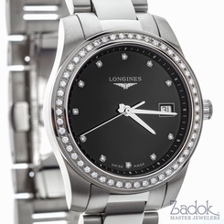 Longines Conquest 34mm Stainless Steel Women's Watch Quartz 0.456ct L34000576