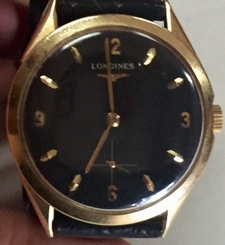 S Vintage Longiness 14k yellow gold men's wristwatch