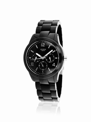 NWB Guess Women's W11603L2 Analogue Black Plastic Watch Oversize sleek black 703200102115