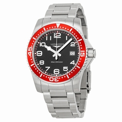 Longines HydroConquest Black Dial Stainless Steel Bracelet Mens Watch L36894596 703200182148